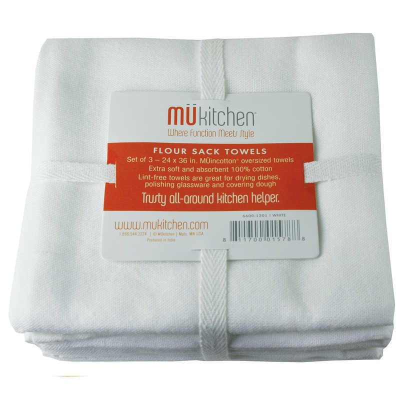 MU Kitchen 24″ x 36″ Flour Sack Towel – Set Of 3