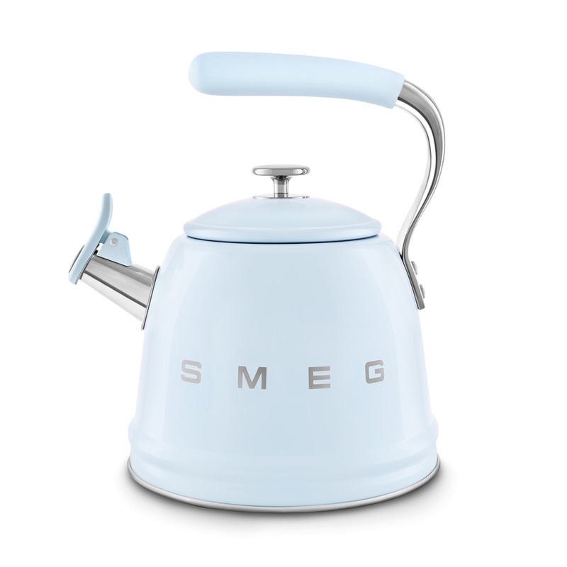 Smeg 50’s Retro Style Aesthetic Pastel Blue Whistling Kettle