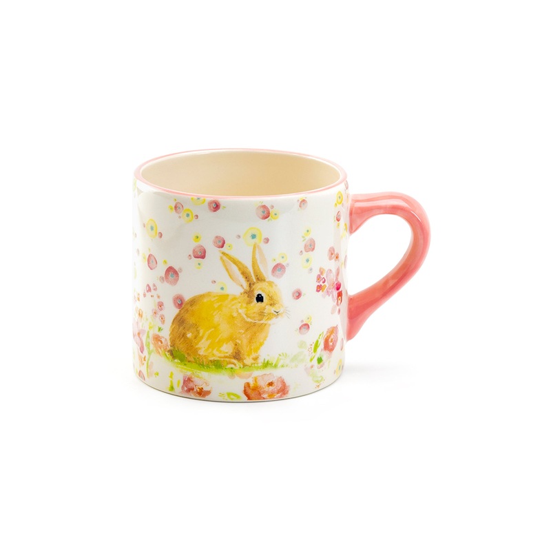 Spring Flowers Bunny Pink Mug