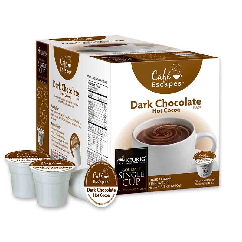 Caf Escapes Dark Chocolate K-Cup Packs