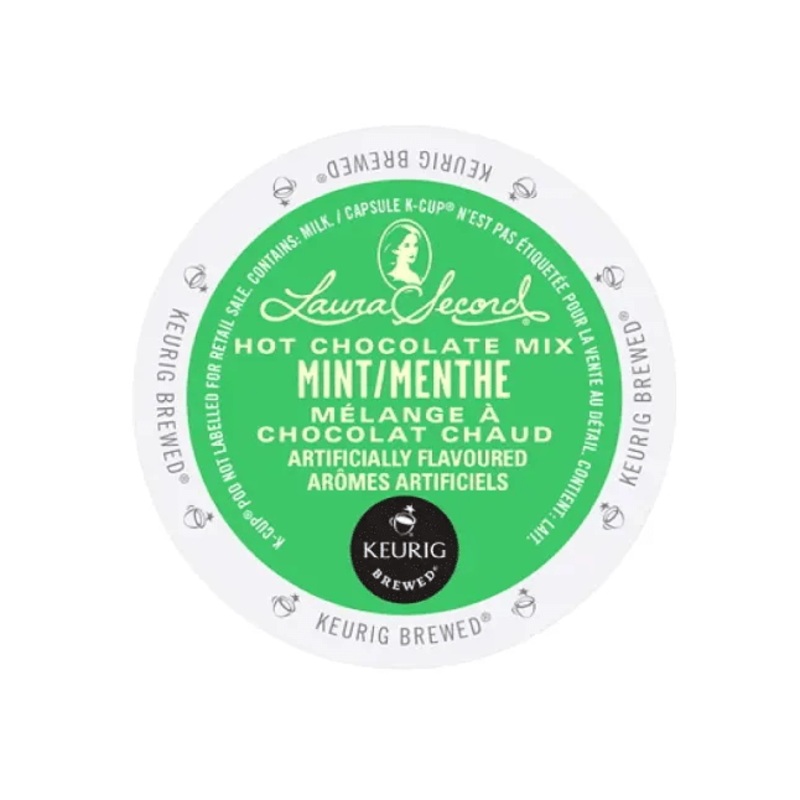 Laura Secord Mint Hot Chocolate K-Cup Pods (Box of 24) – Best Before Sep 13, 2024