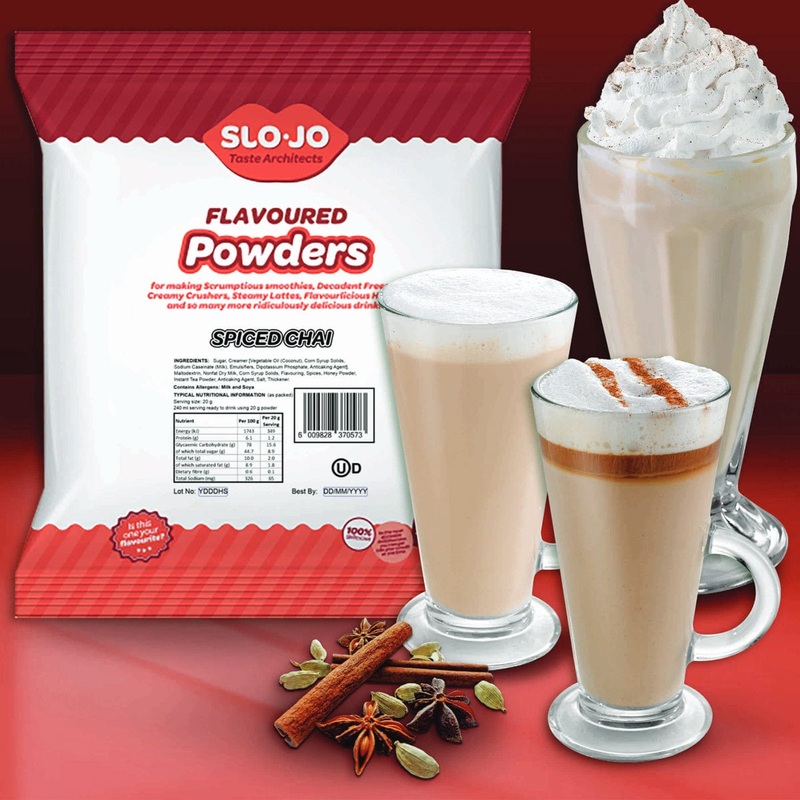 SloJo Spiced Chai Flavored Powder Mix – 1 kg Packet