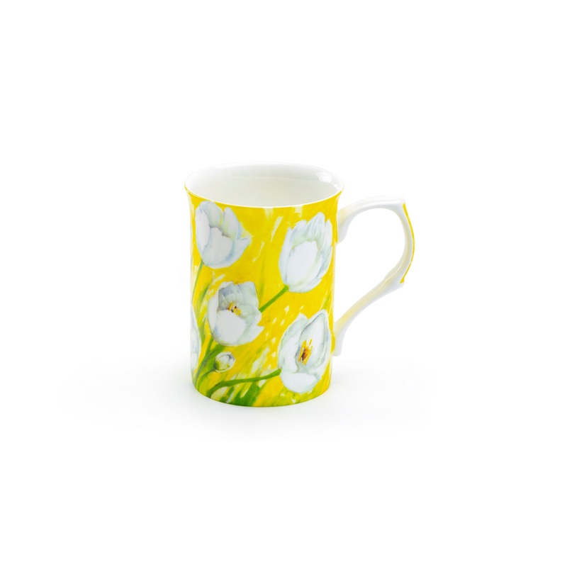 Tulip Yellow Bone China Mug