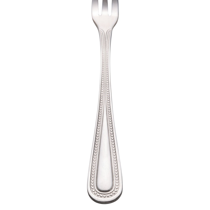 Acopa Milton 5 7/8″ 18/0 Stainless Steel Medium Weight Cocktail / Oyster Fork – 12/Pack