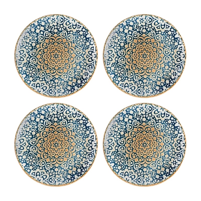 Alhambra dia.10.5″ Round Decorated Porcelain Plate (Set of 4)