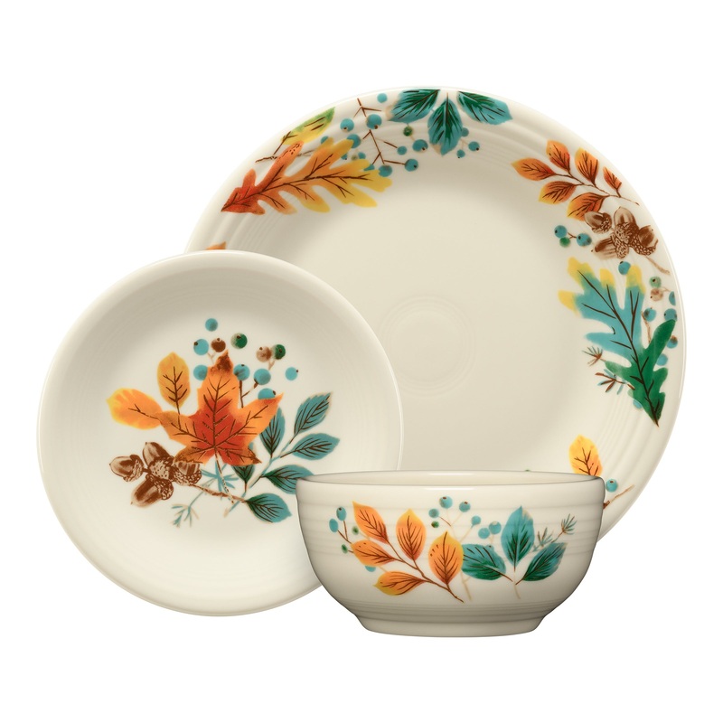 Autumn Fields Bistro Coupe 3-Piece Place Setting, Service for 1