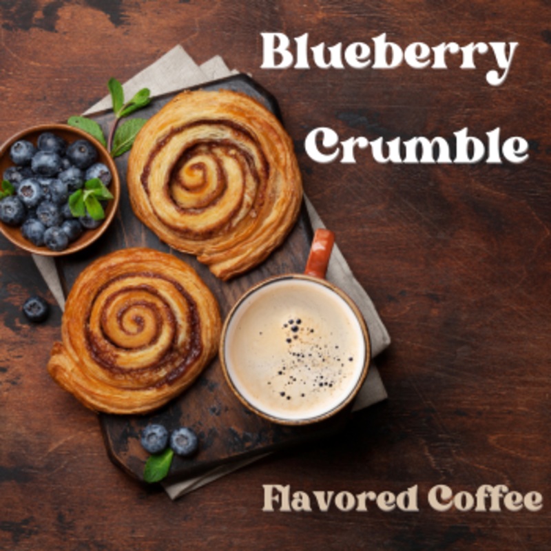 Blueberry Crumble Flavored Coffee – 1 Pound Whole Bean or Ground Coffee