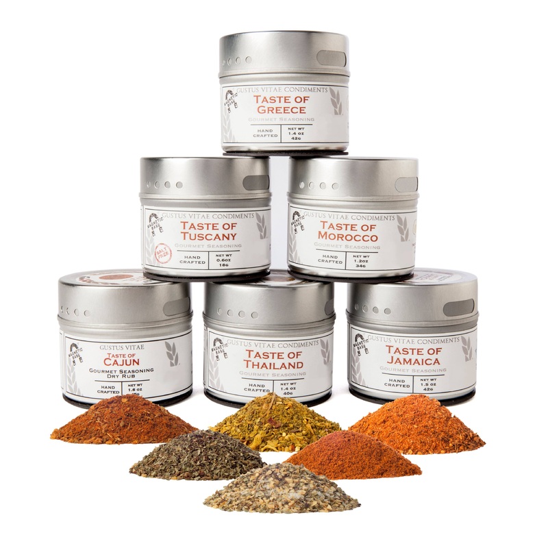 Cuisines of the World Gourmet Seasonings Collection – 6 Tins by Gustus Vitae