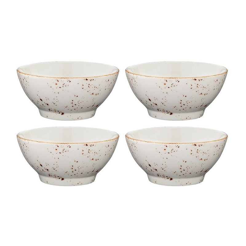 Grain dia.5.5″ h:2.75″ 15 oz. Round Decorated Porcelain Bowl (Set of 4)