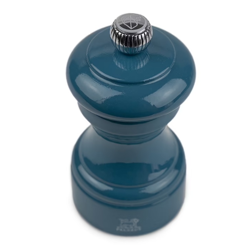Peugeot Bistro Manual Salt Mill in Pacific Blue Gloss Painted Wood – 4
