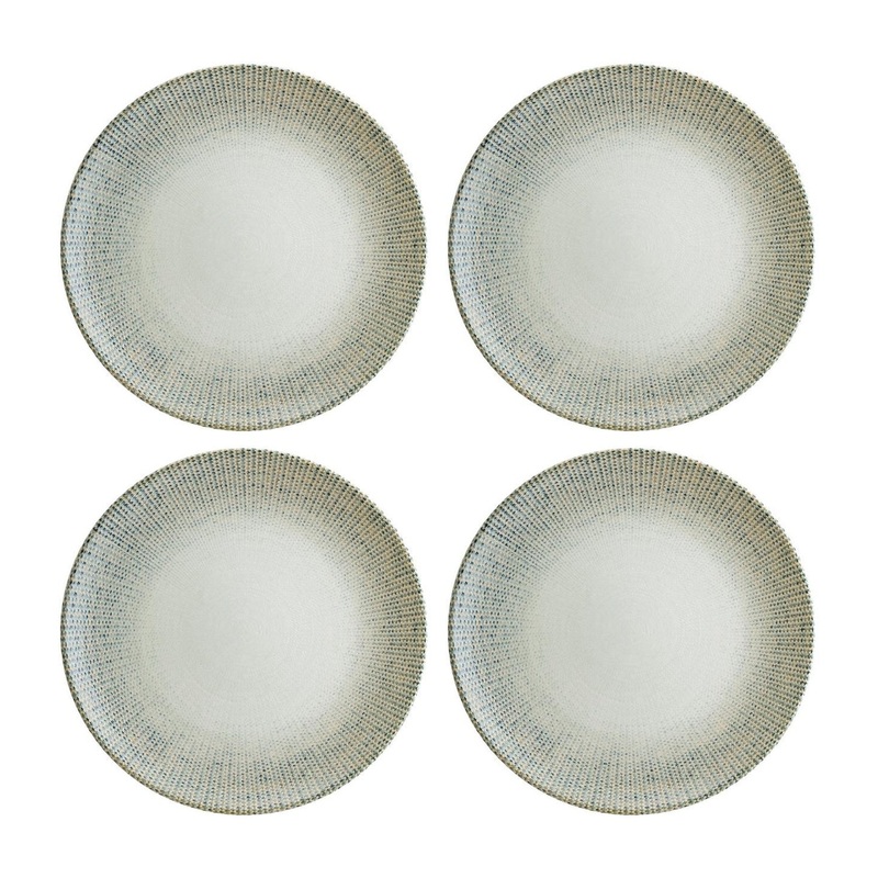 Sway dia.12″ Round Decorated Porcelain Plate (Set of 4)