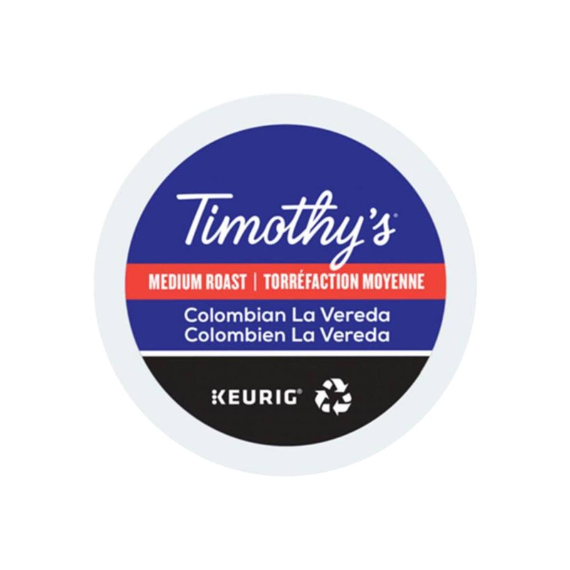 Timothy’s Colombian La Vereda K-Cup Recyclable Pods (Case of 96)