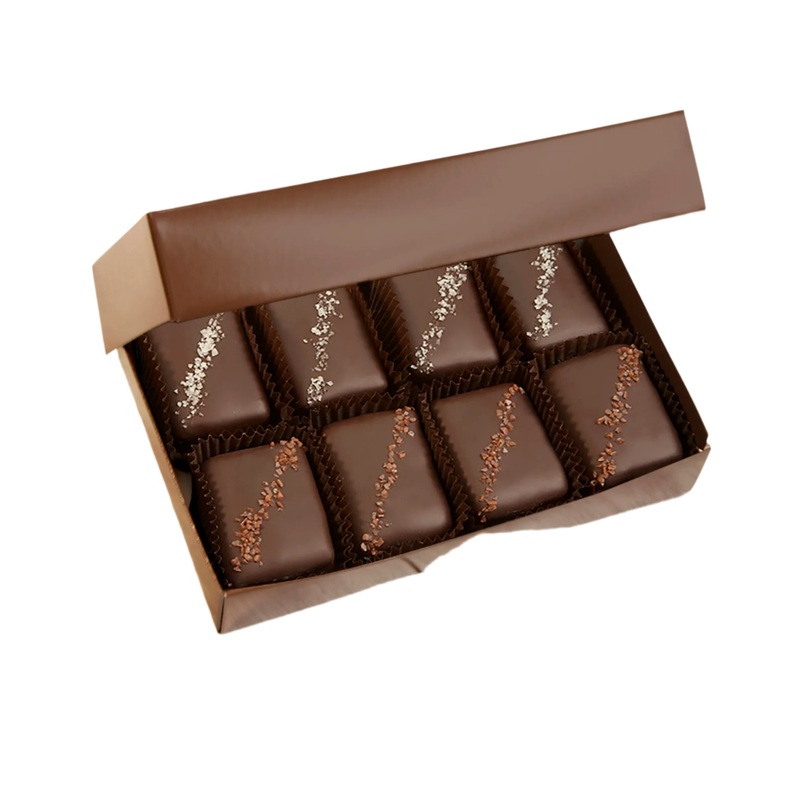 Truffle Fudge Bites – Chocolate & Caramel and Dark with Sea Salt (8PC)