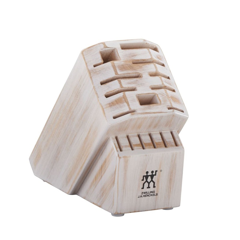 Zwilling Pro 16-Slot Knife Block, Rustic White