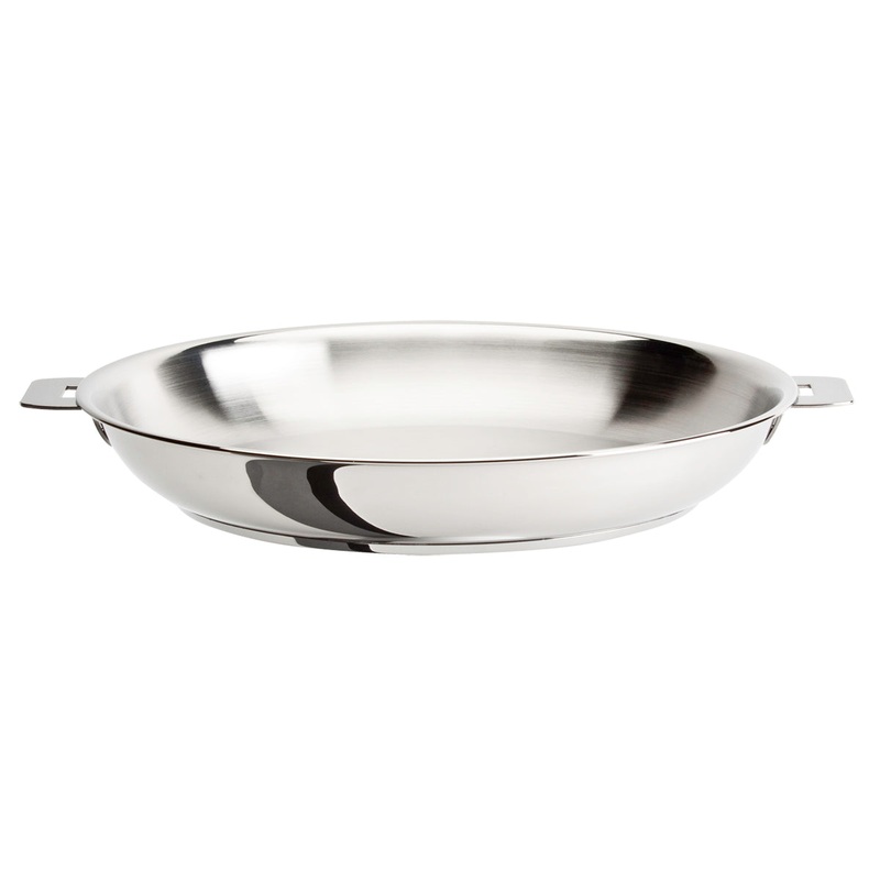 Cristel Casteline Removable Handle – 12.5″ Stainless Steel Frying Pan