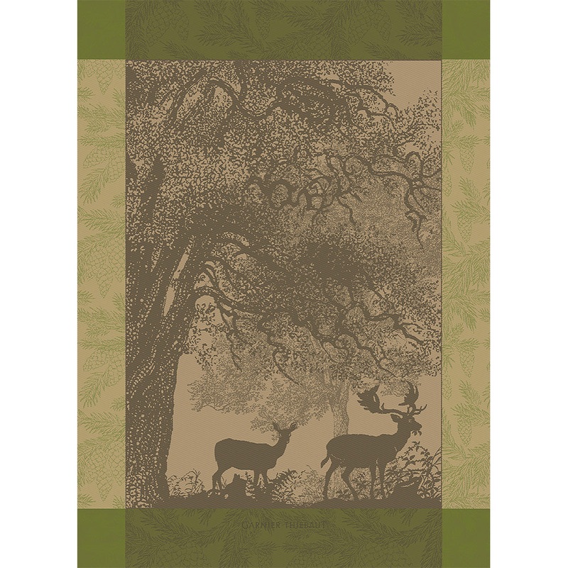 Garnier Thiebaut Cerf et Biche Mousse Jacquard Kitchen Towel