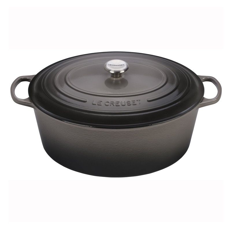 Le Creuset 15 1/2 Qt. Signature Oval Dutch Oven w/Stainless Steel Knob – Oyster- Personalized Engraving Available