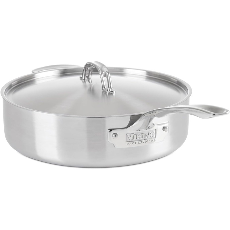 Viking 5-Ply Professional – 6.4 Qt. Saute Pan w/Lid – Satin Finish