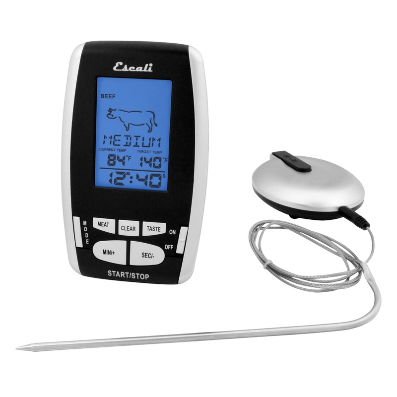 Wireless Remote Thermometer & Timer – Kitchen Food & Meat Thermometer by Escali