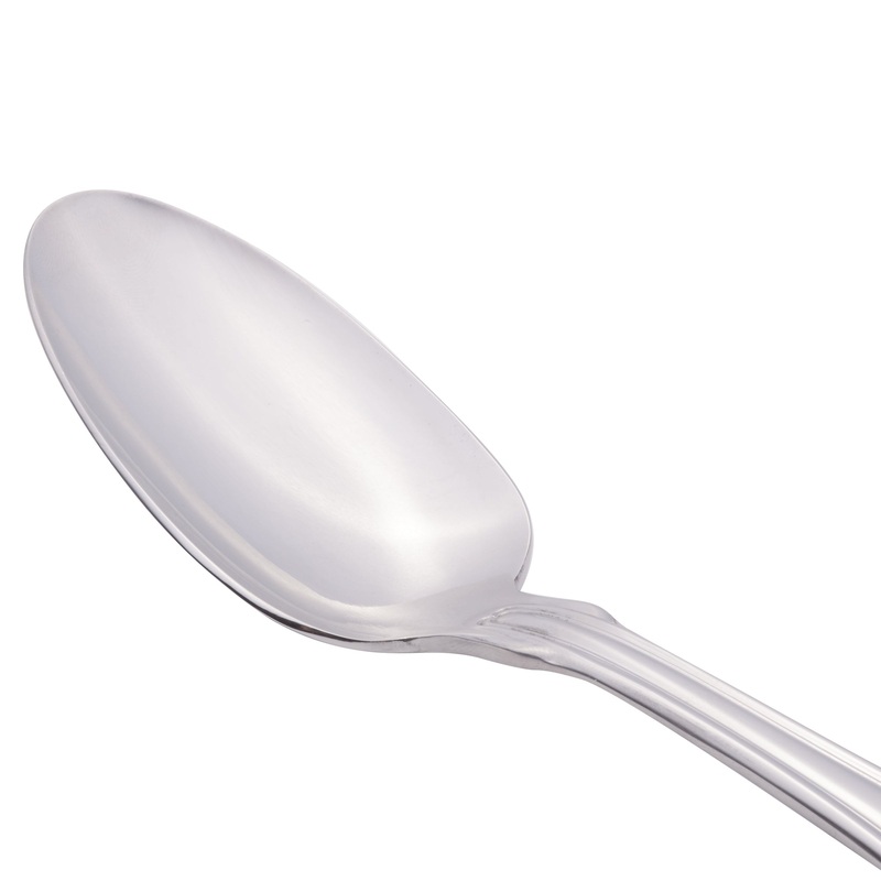 World Tableware 244 003 Kings 8 3/4″ 18/0 Stainless Steel Heavy Weight Tablespoon / Serving Spoon – 12/Pack
