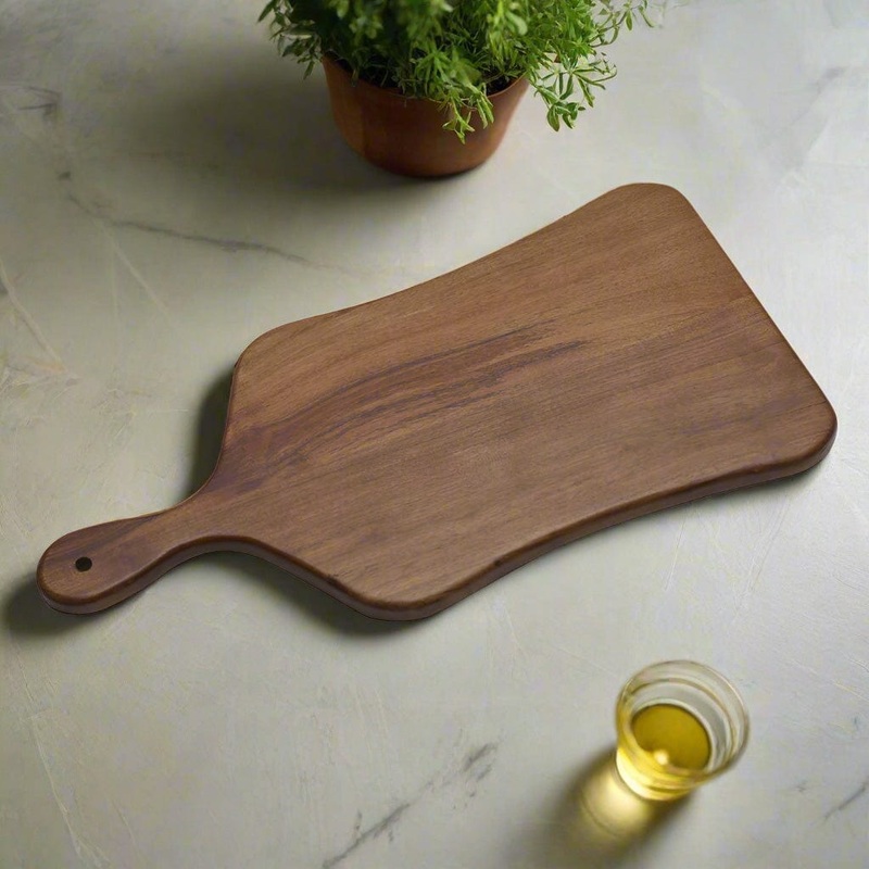 Acacia Wood Paddle Serve Board