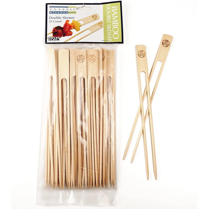 Bamboo Double Skewers Pack of 25
