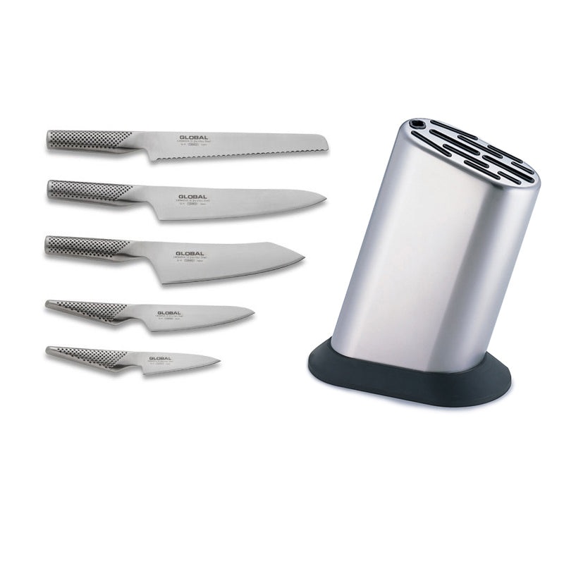 Global G-835/WS – 6 Pc. Knife Block Set