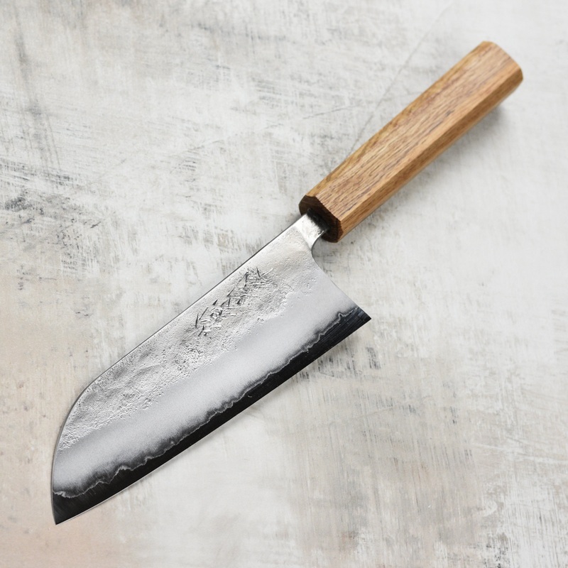 Matsubara Aogami #2 Nashiji Stainless Clad 6.5″ Santoku