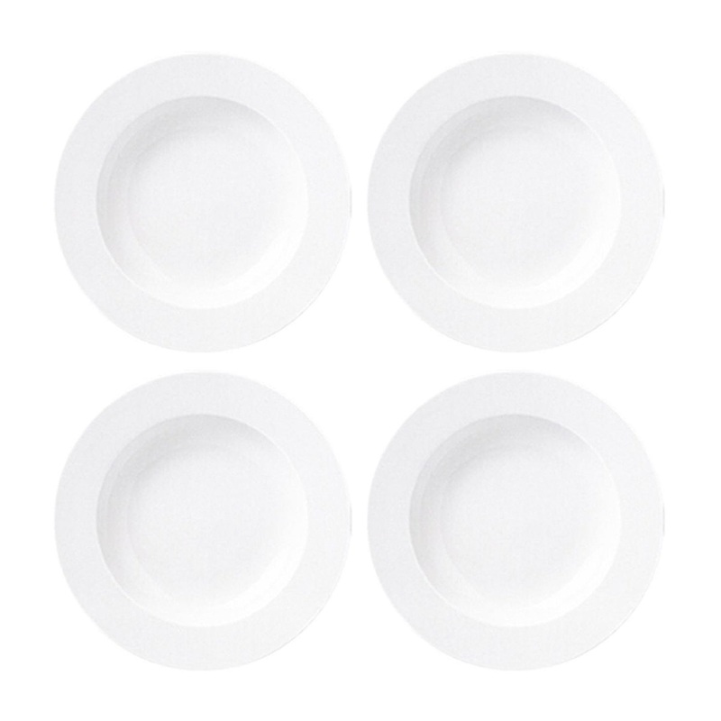 Porcelain Delta dia.10″ h:2″ 10 oz. Round White Porcelain Bowl (Set of 4)