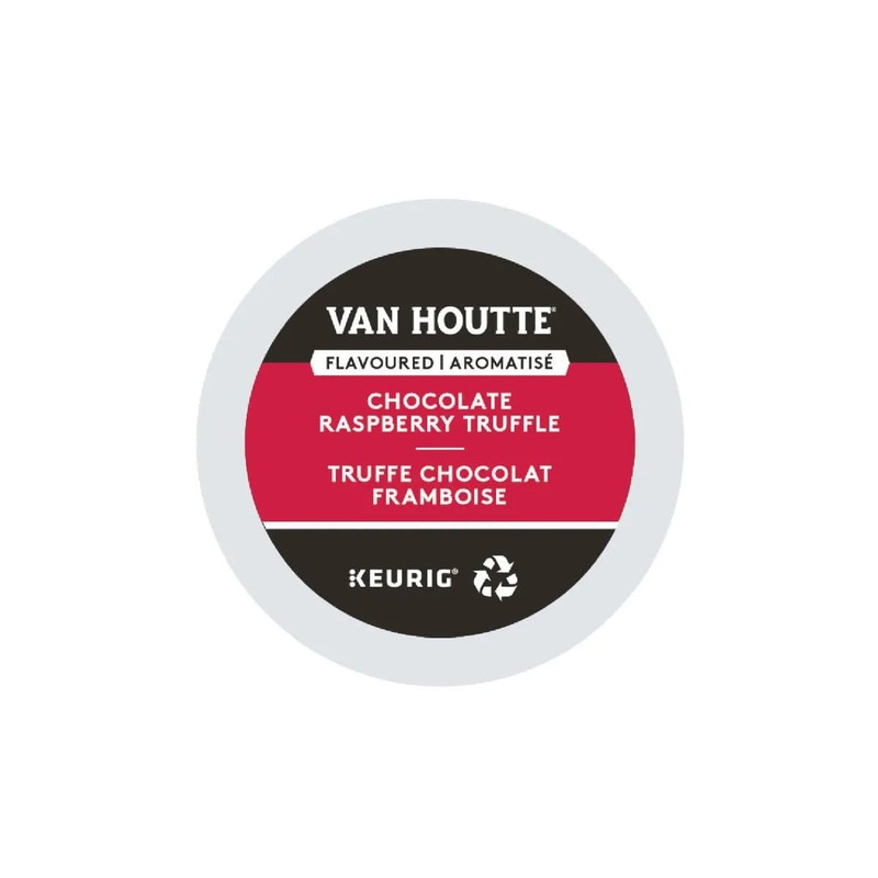 Van Houtte Chocolate Raspberry Truffle K-Cup Recyclable Pods (Case of 96) | Best Before Nov 7, 2024