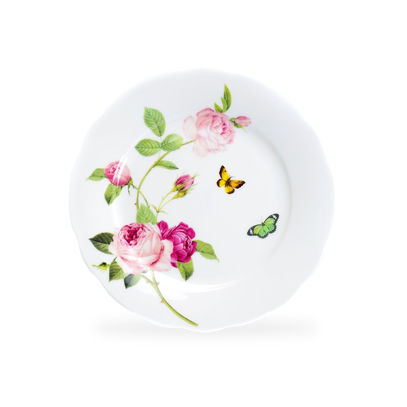 7.5″ Kensington Pink Rose Bone China Dessert Plate