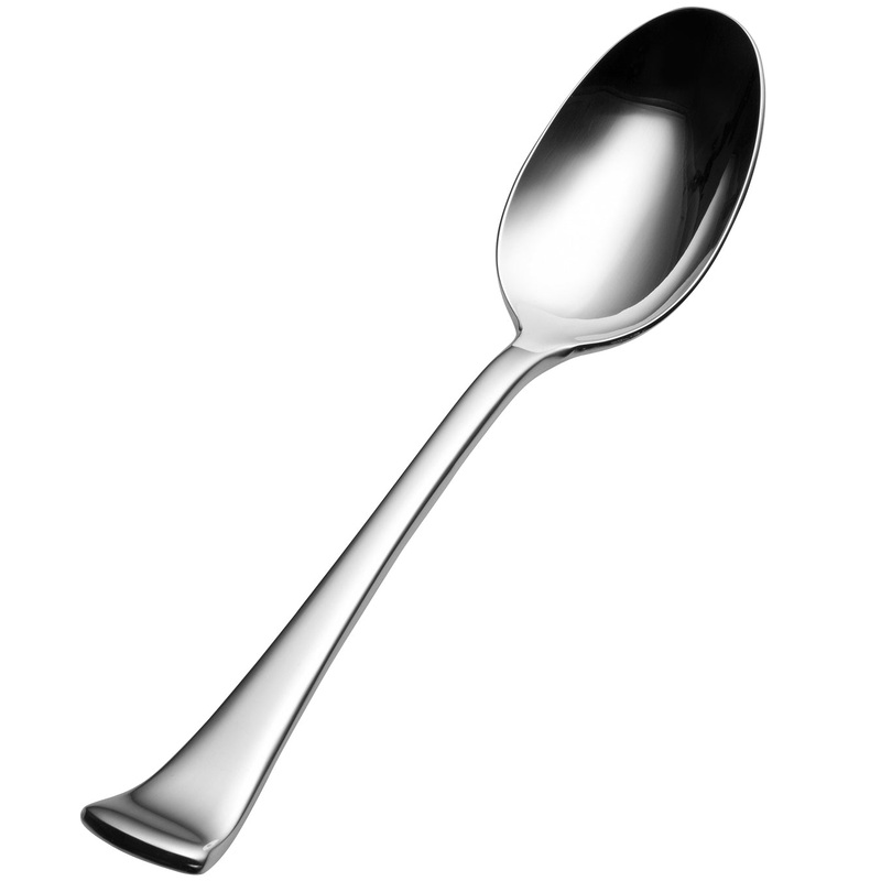 Bon Chef SBS3204 Aspen 8 1/2″ 18/0 Extra Heavy Weight Bonsteel Table / Serving Spoon – 12/Pack