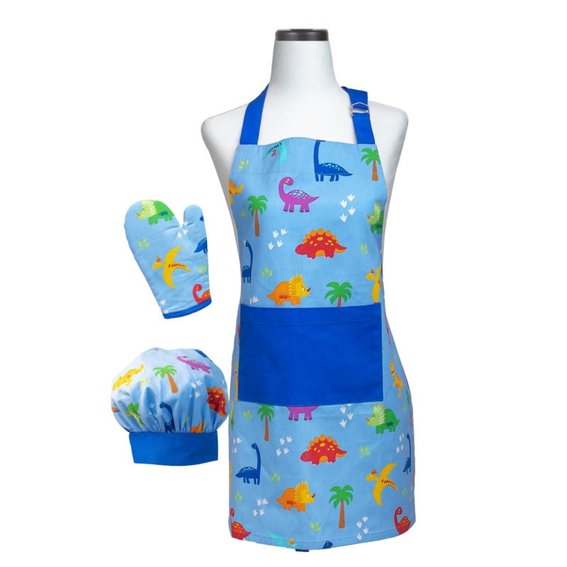 Handstand Kitchen Child’s Apron Set – Dinosaurs