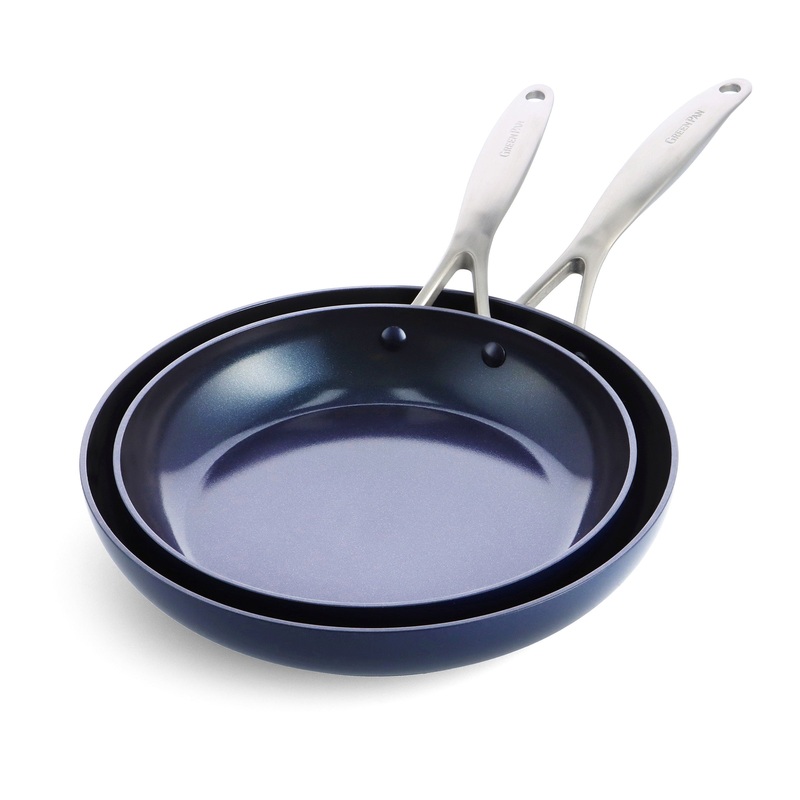 Valencia Pro Ceramic Nonstick 10″ and 12″ Frypan Set | Midnight Blue