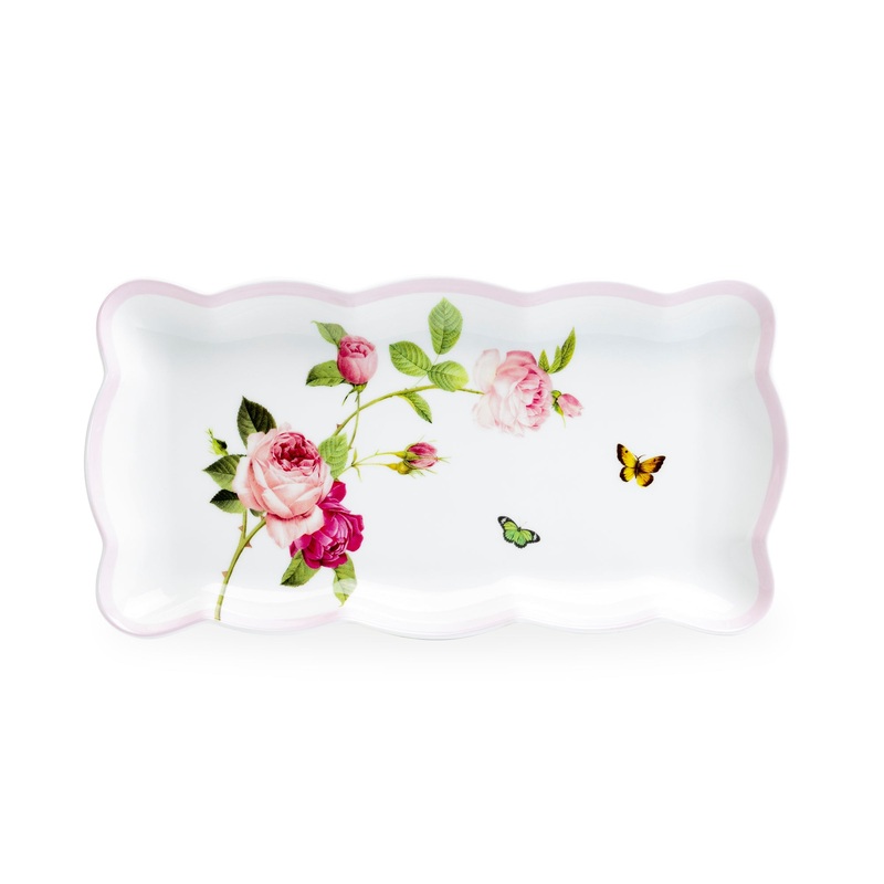 10.5″ Kensington Pink Rose Bone China Serving Tray