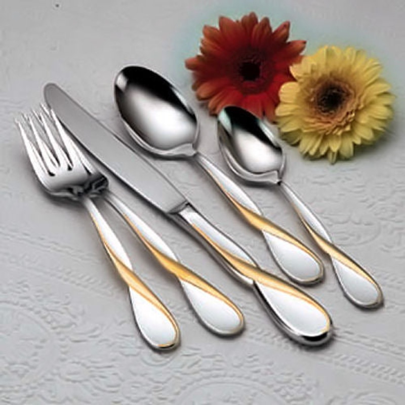 Oneida Golden Aquarius 20 Piece Fine Flatware Set, Service for 4