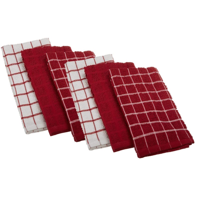 Ritz Kitchen Basics Terry Dish Cloth – Paprika (6 Pack)
