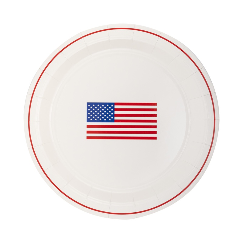 Round Flag Paper Plate