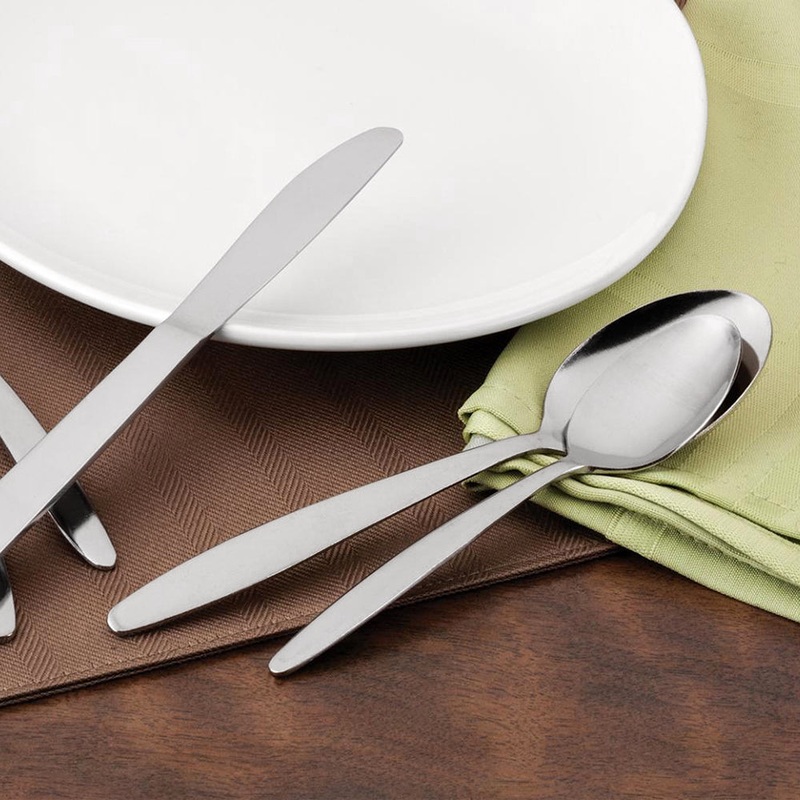 Walco 3312 Streamline 5 3/4″ 18/0 Heavy Weight Stainless Steel Bouillon Spoon – 12/Pack