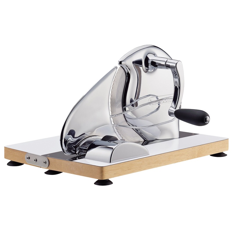 Zassenhaus Vintage Bread Slicer, Hand Crank Home Bread Slicer, 11.75″ x 8″, Chrome