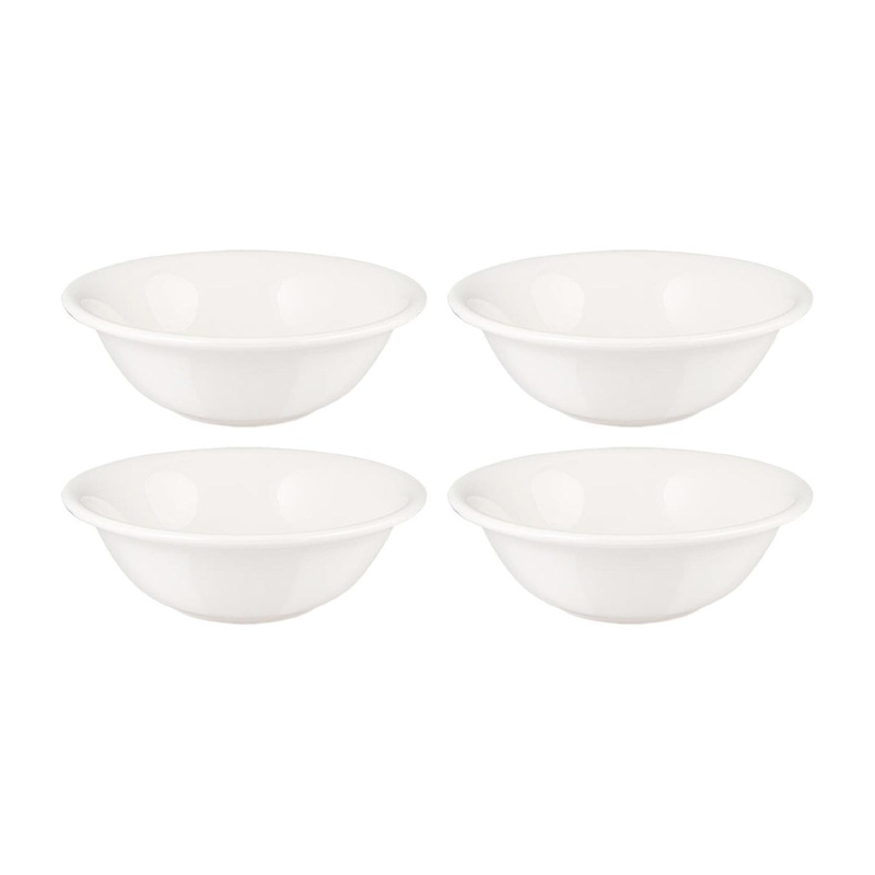Gourmet dia.7″ h:2.5″ 23 oz. Round Warm White Porcelain Bowl (Set of 4)