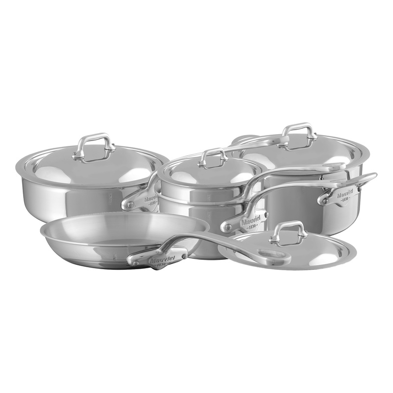 Mauviel M’COOK 5-Ply 9-Piece Cookware Set With Cast Stainless Steel Handles