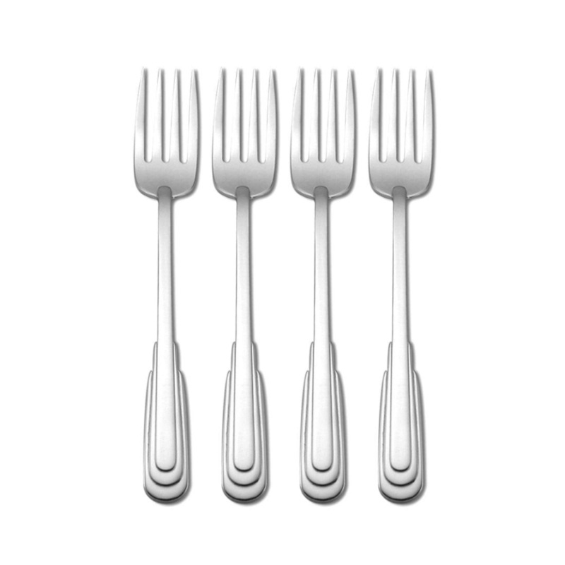 Oneida Cityscape Set of 4 Salad Forks 7″ Quality 18/10 Stainless