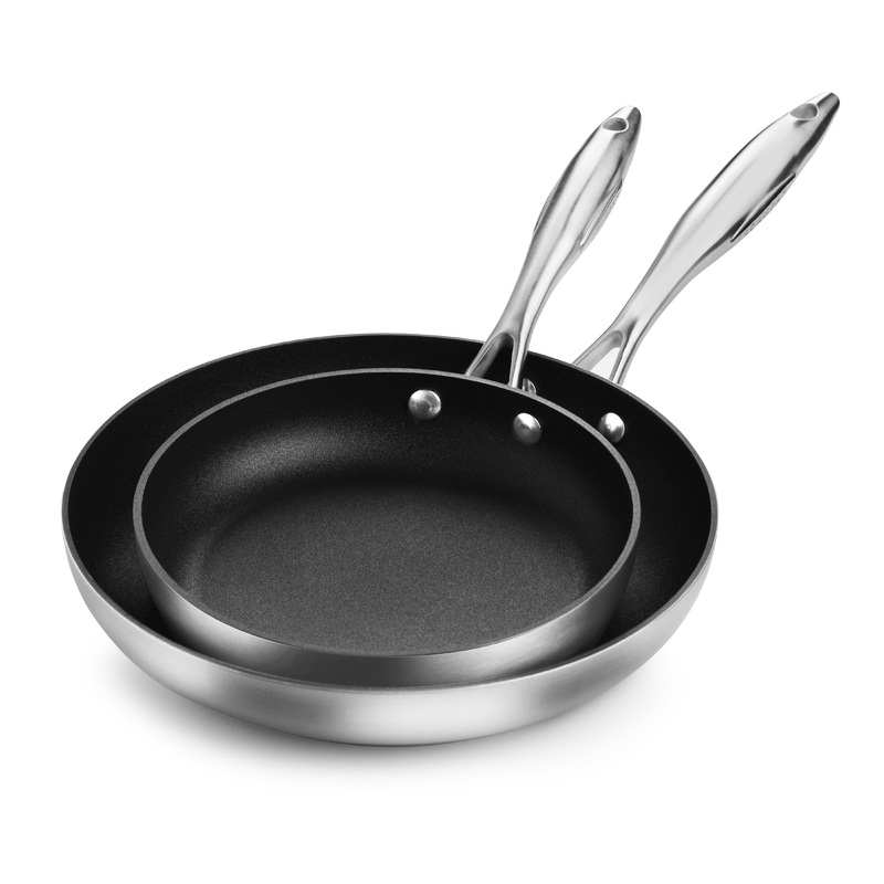 Scanpan CX+ 8 & 10.25″ Stainless Steel Nonstick Fry Pan Set