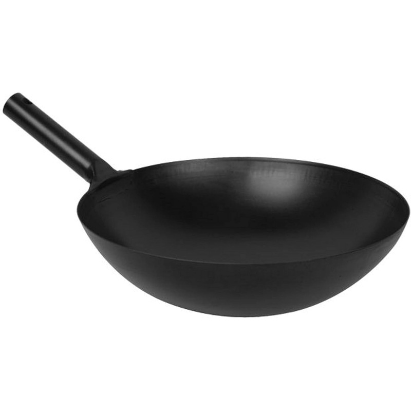 Commercial Grade Japanese Wok Steel Pan- Traditional Japanese Cookware Wok Stir Fry Pans Traditional Woks Grilling Frying Steaming For Authentic Asian Food