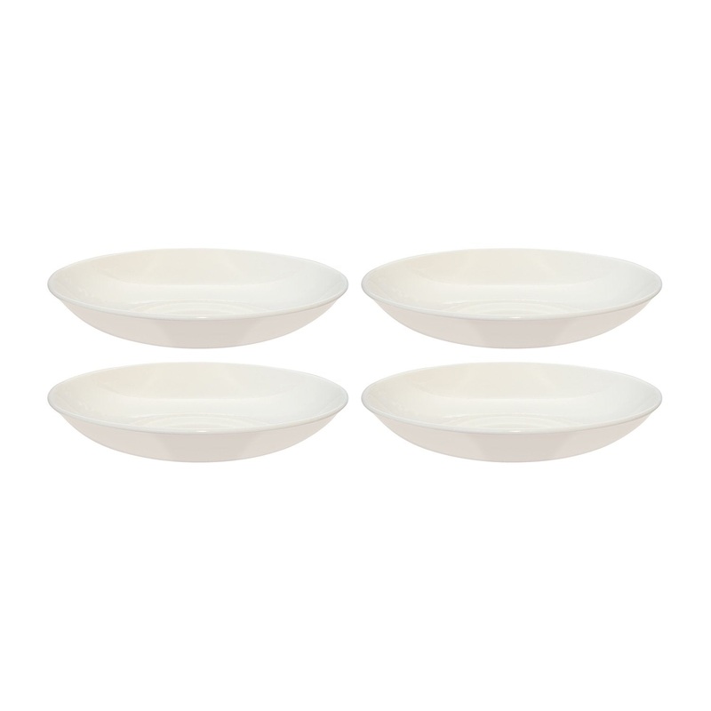Gourmet dia.9″ h:2″ 34 oz. Round Warm White Porcelain Bowl (Set of 4)