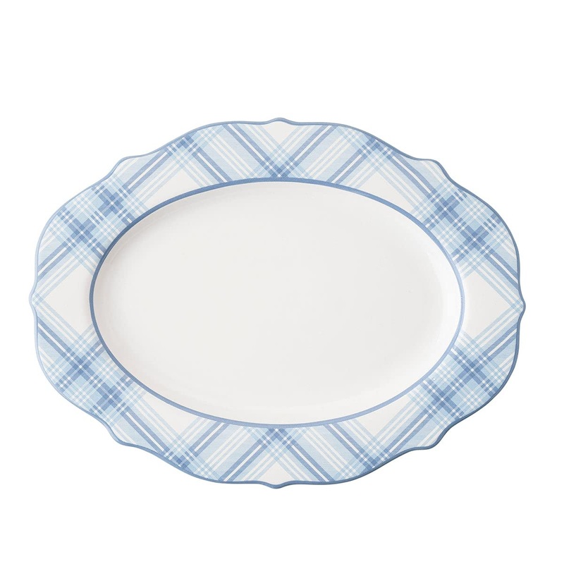 Juliska Tartan 15″ Platter – Chambray