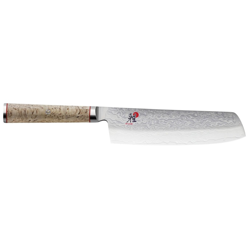 Miyabi Birchwood SG2 5000MCD Stainless Steel Nakiri Knife, 6.5-Inches