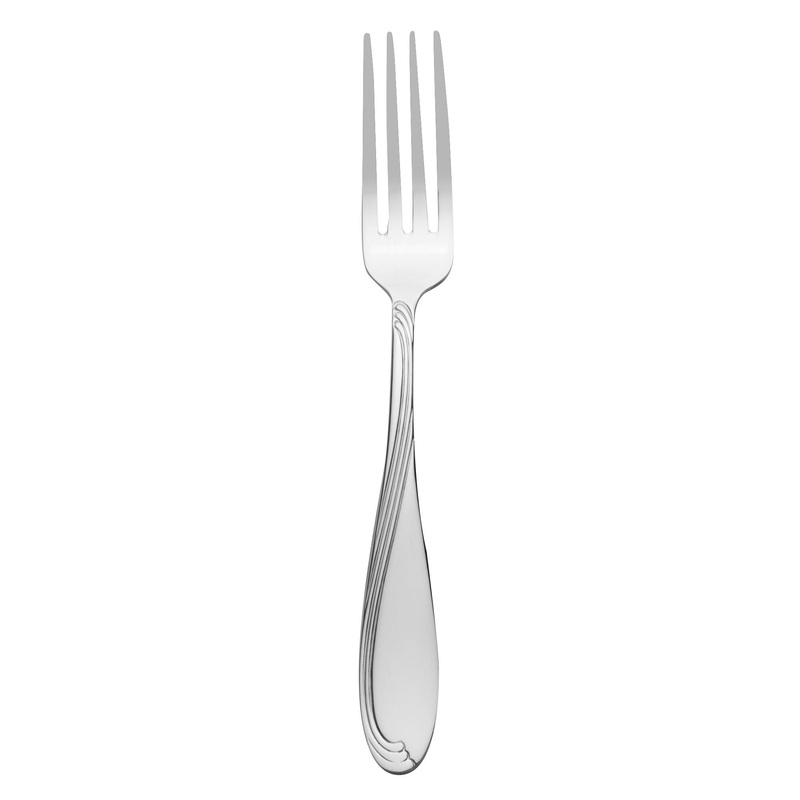 Oneida 2201FDNF Scroll 7 1/2″ 18/10 Stainless Steel Extra Heavy Weight Dinner Fork – 12/Pack