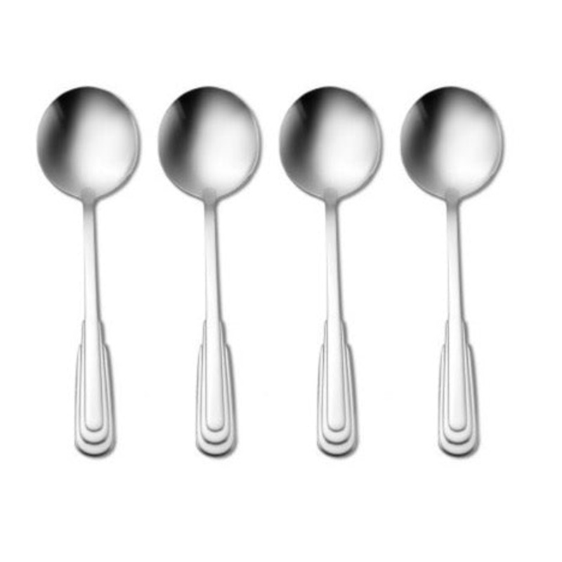 Oneida Cityscape Set of 4 Bouillon Spoons